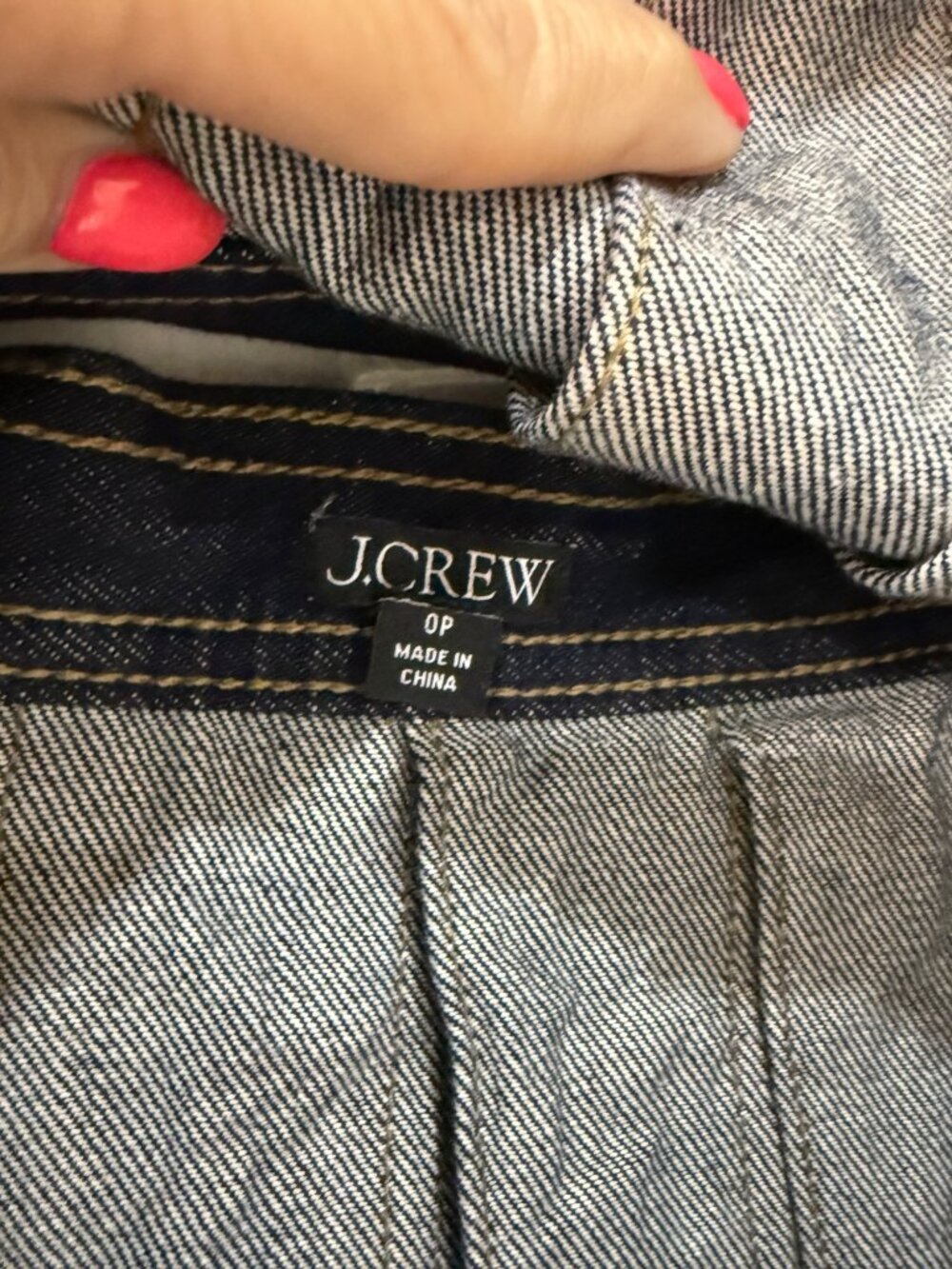 J Crew NWOT Dark Denim Pleated Skirt With Contrast Stitch Size 0P - Picture 5 of 8